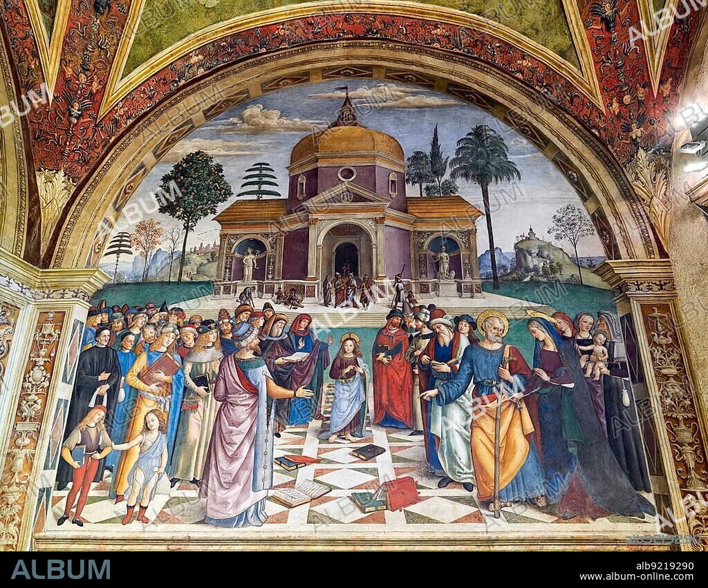 Spello Umbria Italy. Baglioni Chapel frescoed by Pinturicchio, in Santa Maria Maggiore Church