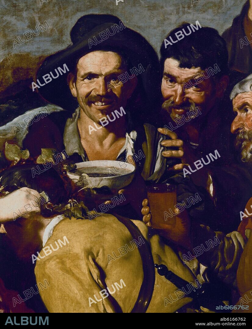 DIEGO VELAZQUEZ (1599-1660). LOS BORRACHOS O EL TRIUNFO DE BACO - DETALLE DE LOS BEBEDORES - 1629 - O/L - NP1170 - BARROCO ESPAÑOL - CONJUNTO 4246.
