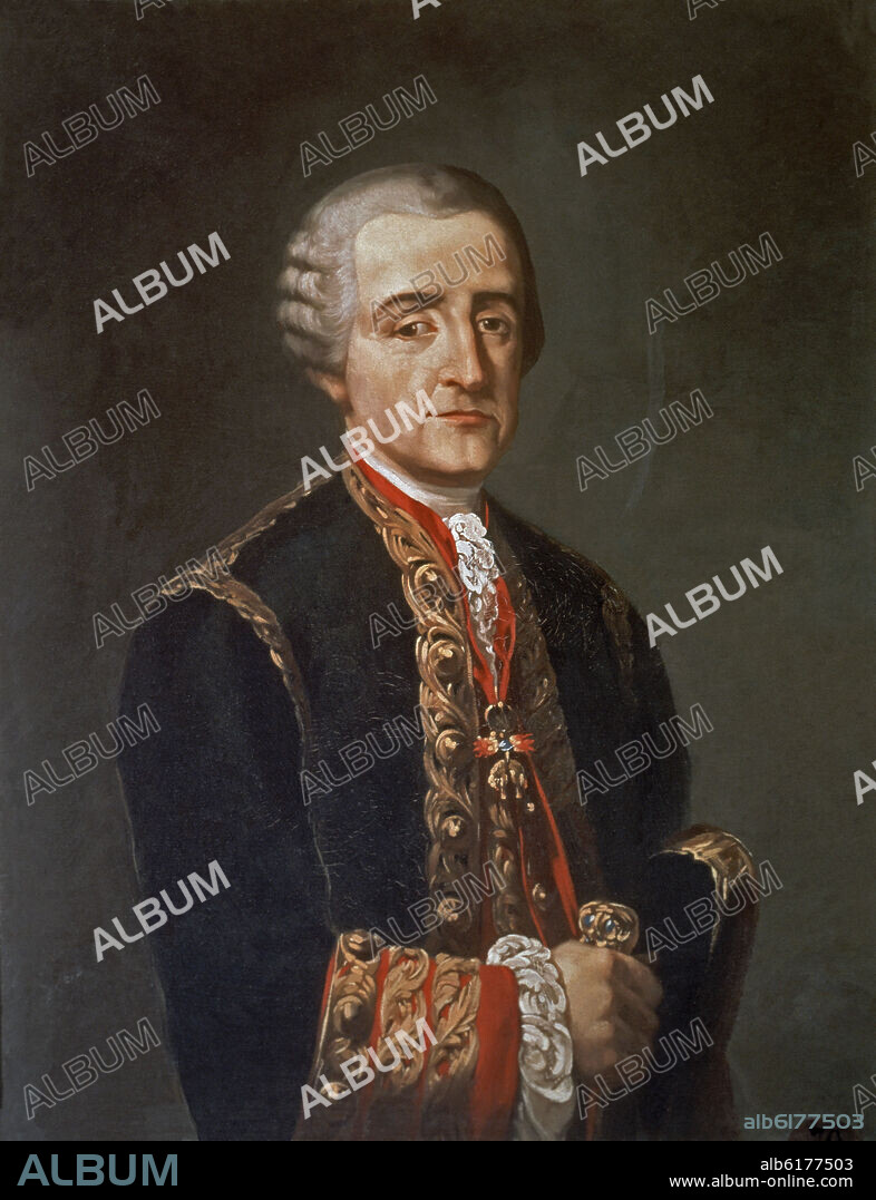 JOSE MARIA GALVAN CANDELA (1837-1899). PEDRO PABLO ABARCA DE BOLEA - X CONDE DE ARANDA - (1719-1798) - POLITICO Y DIPLOMATICO ESPAÑOL - L 0,80x0,63 - Nº INVENTARIO 85 -.