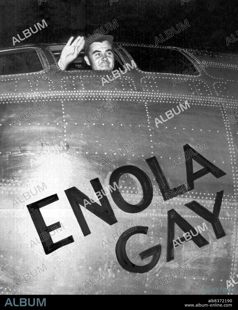 The Enola Gay is a Boeing B-29 Superfortress bomber named for Enola Gay Tibbets, the mother of the pilot, Colonel Paul Tibbets, who selected the aircraft while it was still on the assembly line. On 6 August 1945;, during the final stages of World War II, it became the first aircraft to drop an atomic bomb.<br/><br/>. The bomb, code-named 'Little Boy', was targeted at the city of Hiroshima, Japan, and caused unprecedented destruction. Enola Gay participated in the second atomic attack as the weather reconnaissance aircraft for the primary target of Kokura. Clouds and drifting smoke resulted in Nagasaki being bombed instead.
