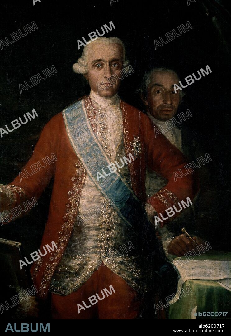 FRANCISCO GOYA Y LUCIENTES DE (1746-1828). CONDE DE FLORIDABLANCA- DETALLE 1728/1808.