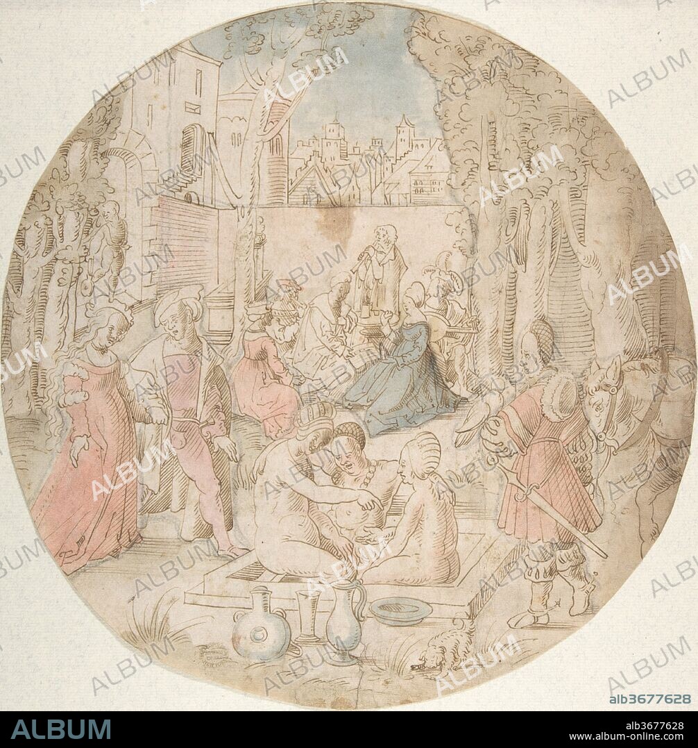 AFTER JÖRG BREU THE YOUNGER. The Garden of Love. Artist: After Jörg Breu the Younger (German, Augsburg ca. 1510-1547 Augsburg). Dimensions: Diameter 11 1/4 in. (28.6 cm). Date: 16th century.