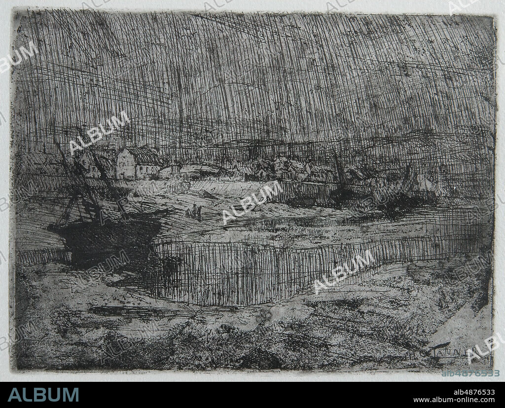 Henry Ossawa Tanner, The Wreck, ca. 1913, etching on paper, 10 13/16 in. x 13 1/4 in. (27.46 cm x 33.66 cm).
