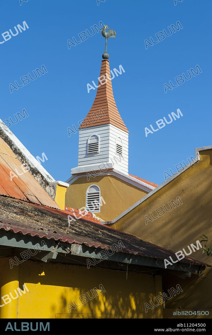 Dutch architecture in Kralendijk capital of Bonaire, ABC Islands, Netherlands Antilles, Caribbean, Central America.