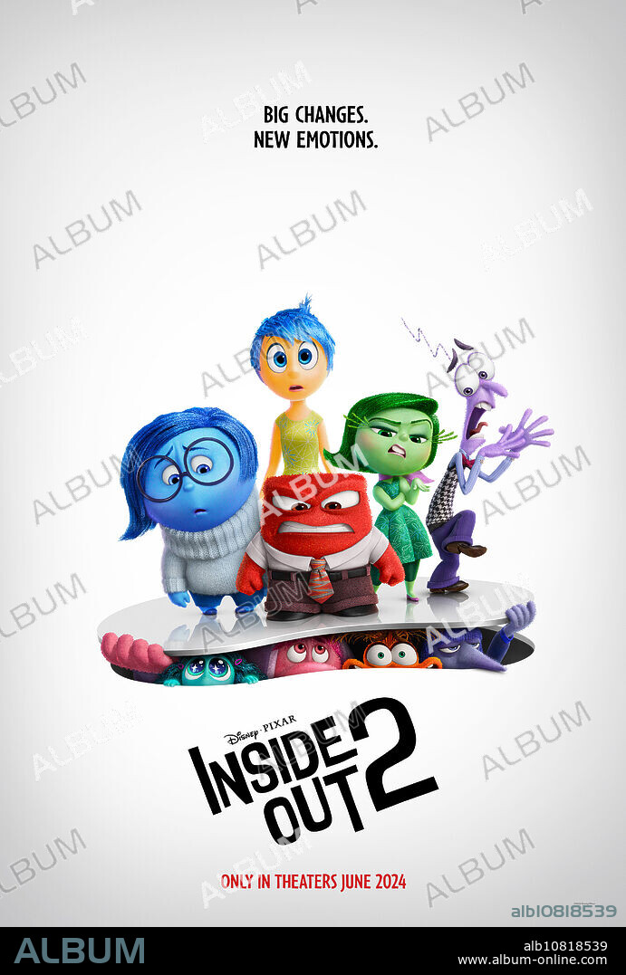 Poster de DEL REVÉS 2, 2024 (INSIDE OUT 2), dirigida por KELSEY MANN. Copyright Pixar Animation Studios / Walt Disney Pictures.