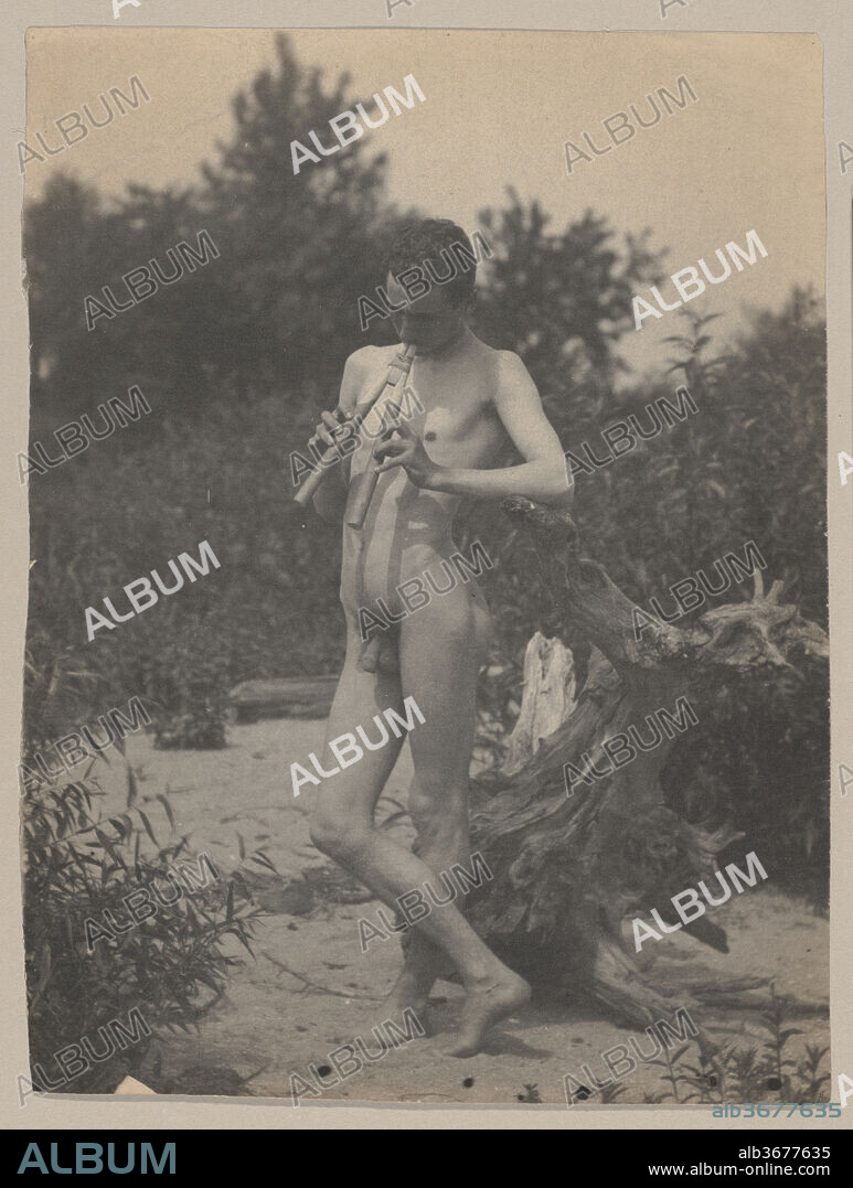 [Standing Male Nude with Pipes]. Artist: Thomas Eakins (American, Philadelphia, Pennsylvania 1844-1916 Philadelphia, Pennsylvania). Dimensions: 22.9 x 17.3 cm (9 x 6 13/16 in.). Date: 1880s.