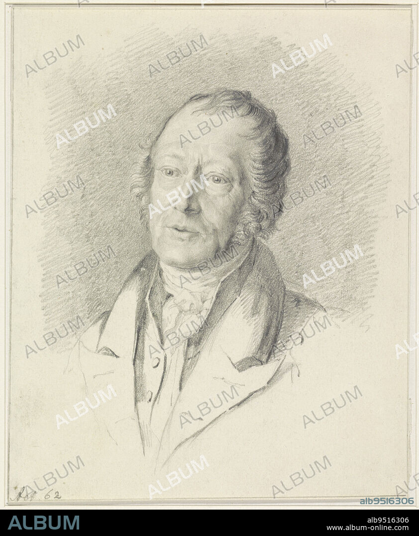 Portrait of Gerrit Lamberts, draughtsman: Jan Simon Voddigel, intermediary draughtsman: Henricus Wilhelmus Couwenberg, (possibly), 1830 - 1862, paper, h 189 mm × w 154 mm.
