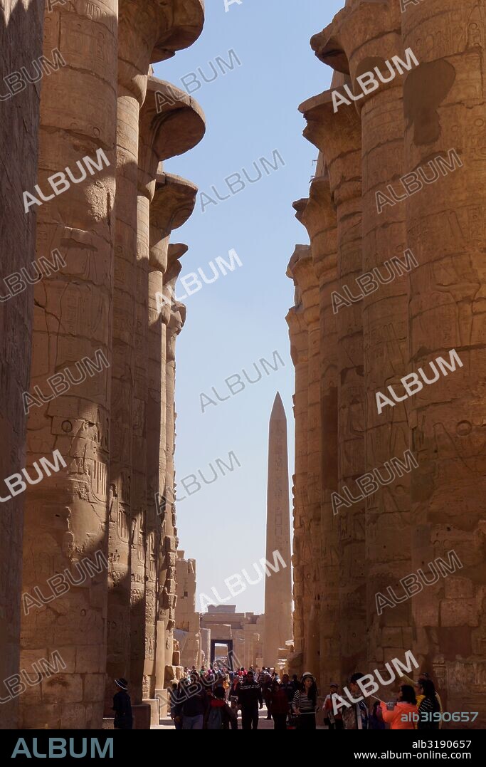 Templo de Karnak, Luxor, Egipto. Sala Hipóstula.