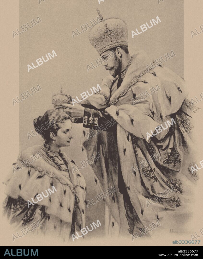 ELENA PETROVNA SAMOKISH-SUDKOVSKAYA. The Coronation of Empress Alexandra Fyorodovna.