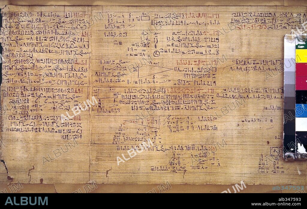 The Rhind Mathematical Papyrus.