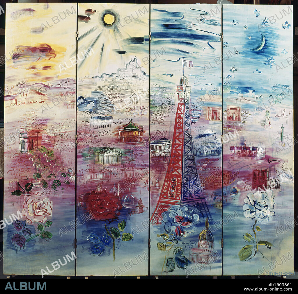 RAOUL DUFY. Paris by Raoul Duffy, 1877-1953, USA, Pennsylvania, Philadelphia, David David Gallery.