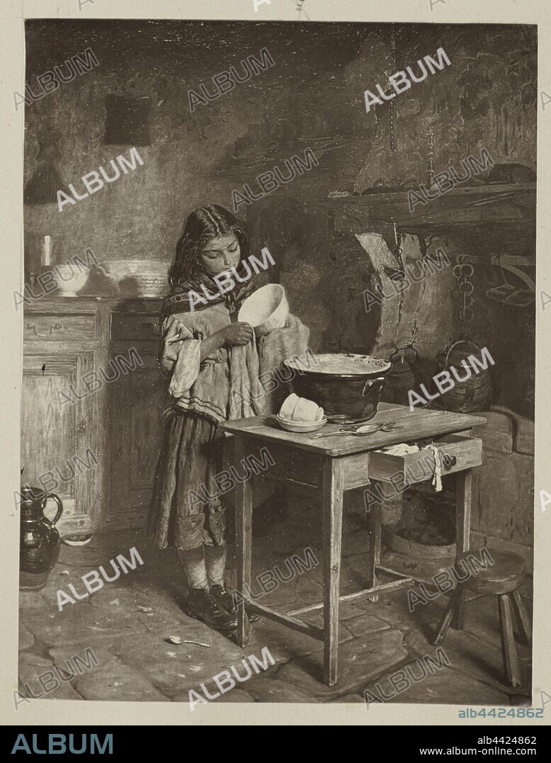 The Young Housewife by William Baxter Collier Fyfe, Unknown maker, Europe, 1870s, Carbon print, 13.6 × 10.2 cm (5 3/8 × 4 in.).