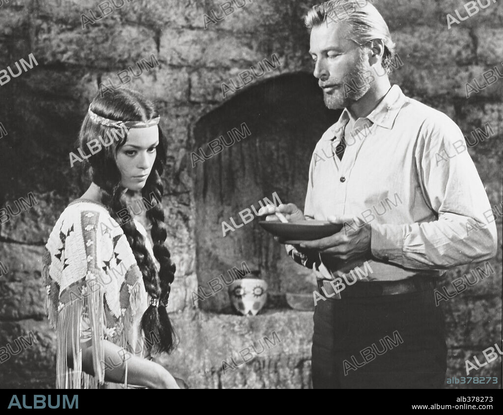 LEX BARKER und MARIA VERSINI in WINNETOU-1. TEIL, 1963, unter der Regie von HARALD REINL.