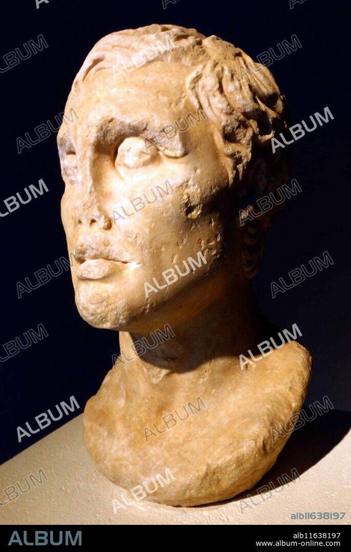 Menander (Menandros; c. 342/41 - c. 290 BC) was a Greek dramatist and the best-known representative of Athenian New Comedy. He wrote 108 comedies and took the prize at the Lenaia festival eight times. He was one of the most popular writers in antiquity, but his work was lost during the Middle Ages and is now known in highly fragmentary form, much of which was discovered in the 20th century. Only one play, Dyskolos, has survived almost complete. Romanian National Museum.