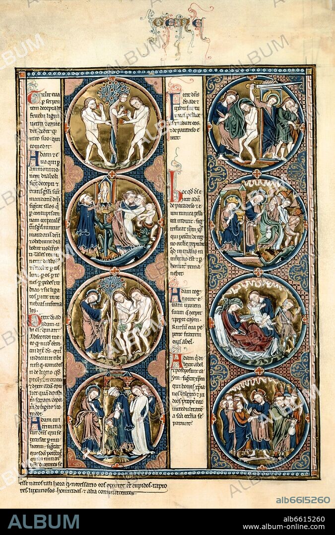 BIBLIA SAN LUIS DE FRANCIA , F7V, ILUMINACION Y COPIA 1226/34.