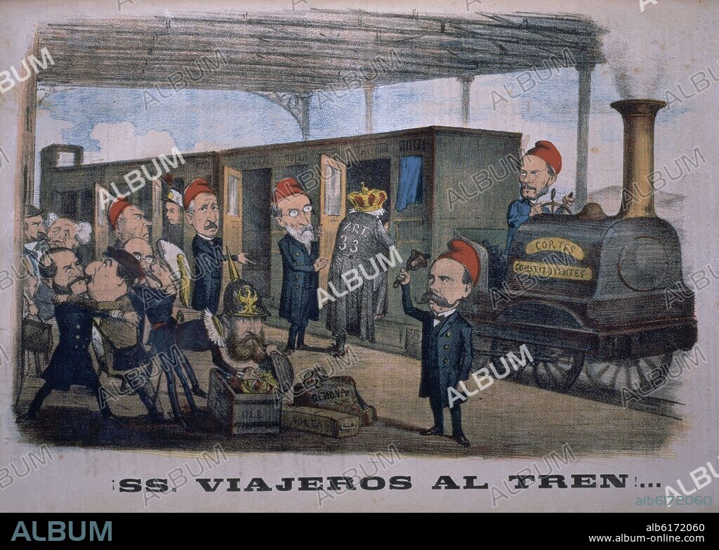 SATIRA POLITICA DE 1870: LAS CORTES CONSTITUYENTES VISTAS POR SEMANARIO LA FLACA.