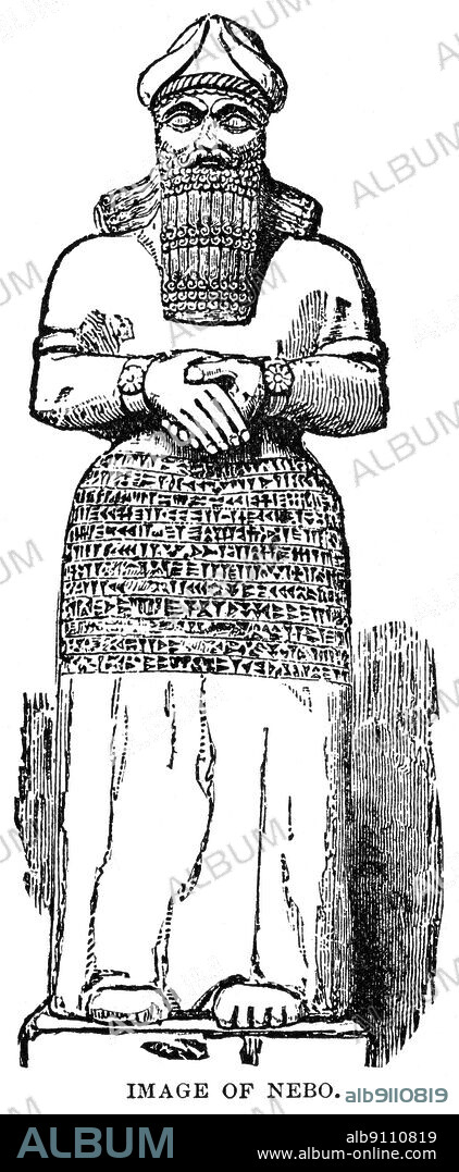 Image of Nebo (Nabu), Illustration, Ridpath's History of the World, Volume I, by John Clark Ridpath, LL. D., Merrill & Baker Publishers, New York, 1894.