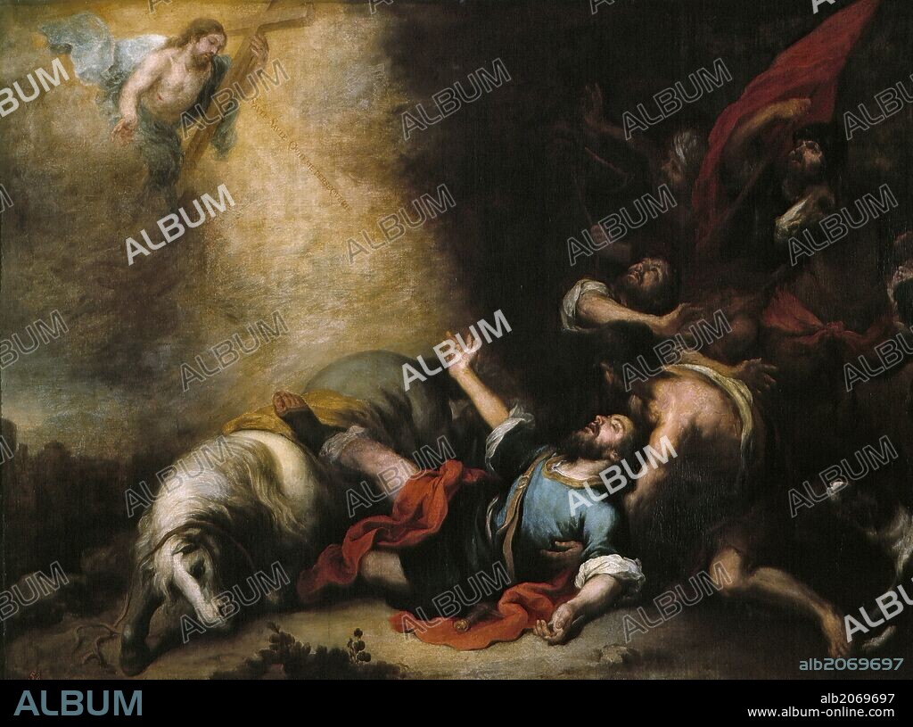 BARTOLOMÉ ESTEBAN MURILLO. Bartolomé Esteban Murillo / 'The Conversion of Saint Paul', 1675-1682, Spanish School, Oil on canvas, 125 cm x 169 cm, P00984.