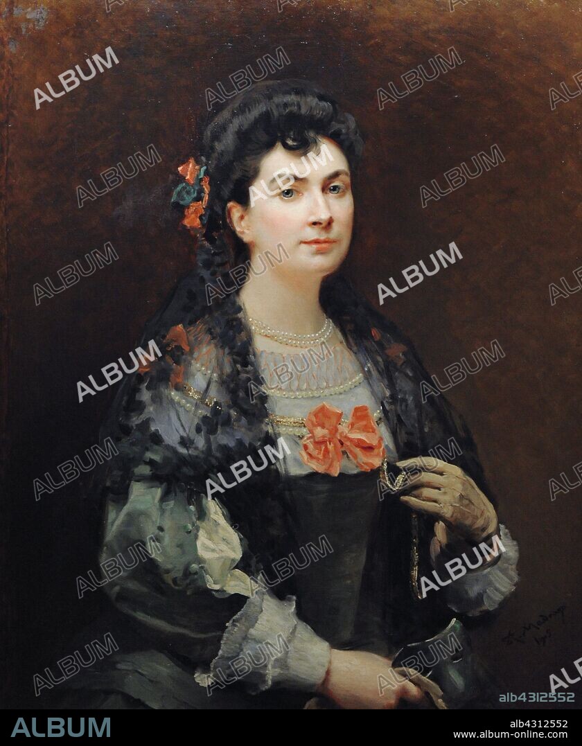 Raimundo de Madrazo y Garreta (1841-1920). Spanish painter. Portrait of his wife Maria Hahn, 1905. History Museum. Madrid. Spain.