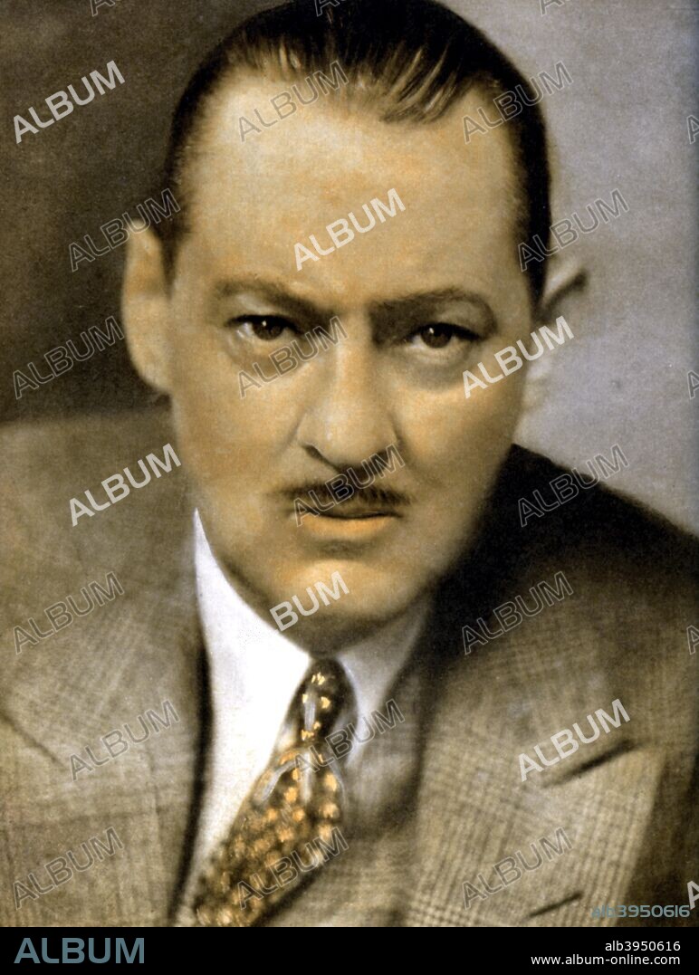 Lionel Barrymore, American actor, 1934-1935. Lionel Barrymore was an actor of stage, radio and film. A versatile actor who played a wide range of characters, he won a Best Actor Oscar for his performance in A Free Soul (1931), although for many his best remembered role was as the miserly Mr Potter in Its a Wonderful Life (1946). Taken from Meet the Film Stars, by Seton Margrave. (London, 1934-1935).