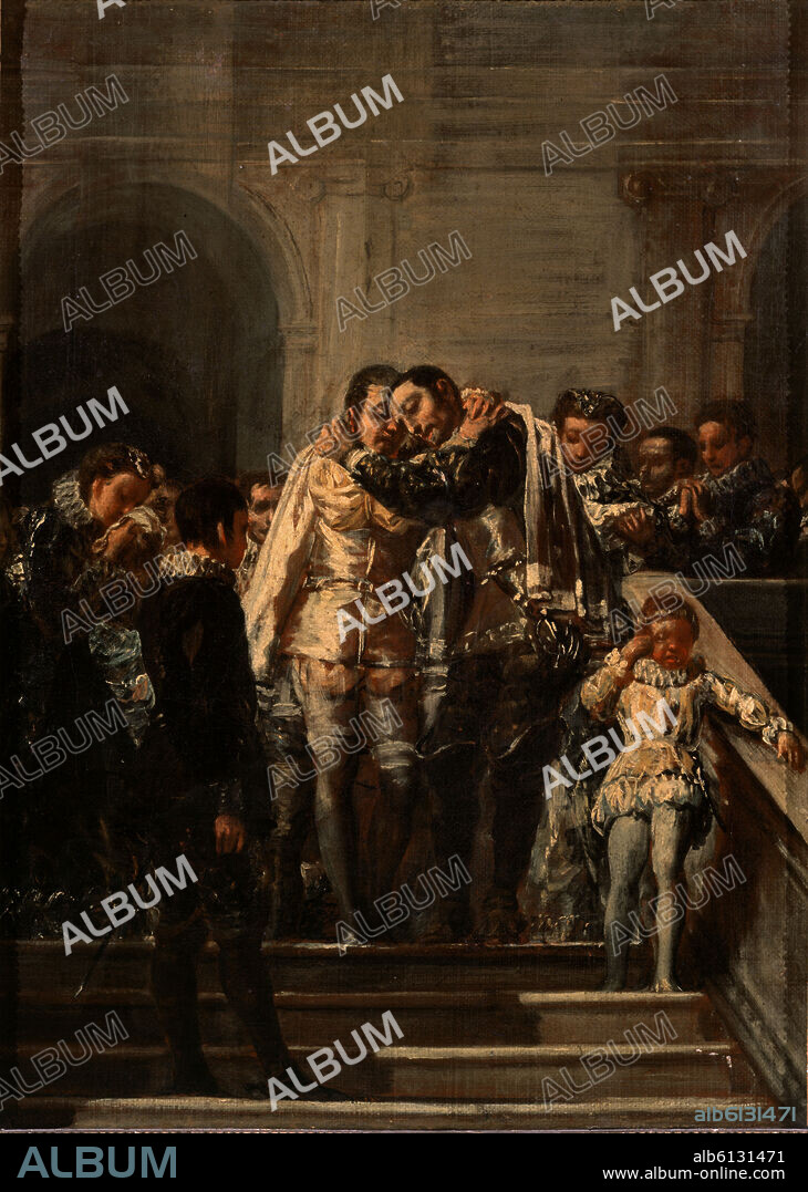 FRANCISCO DE GOYA. SAN FRANCISO DE BORJA DESPIDIENDOSE DE SU FAMILIA - SIGLO XVIII.