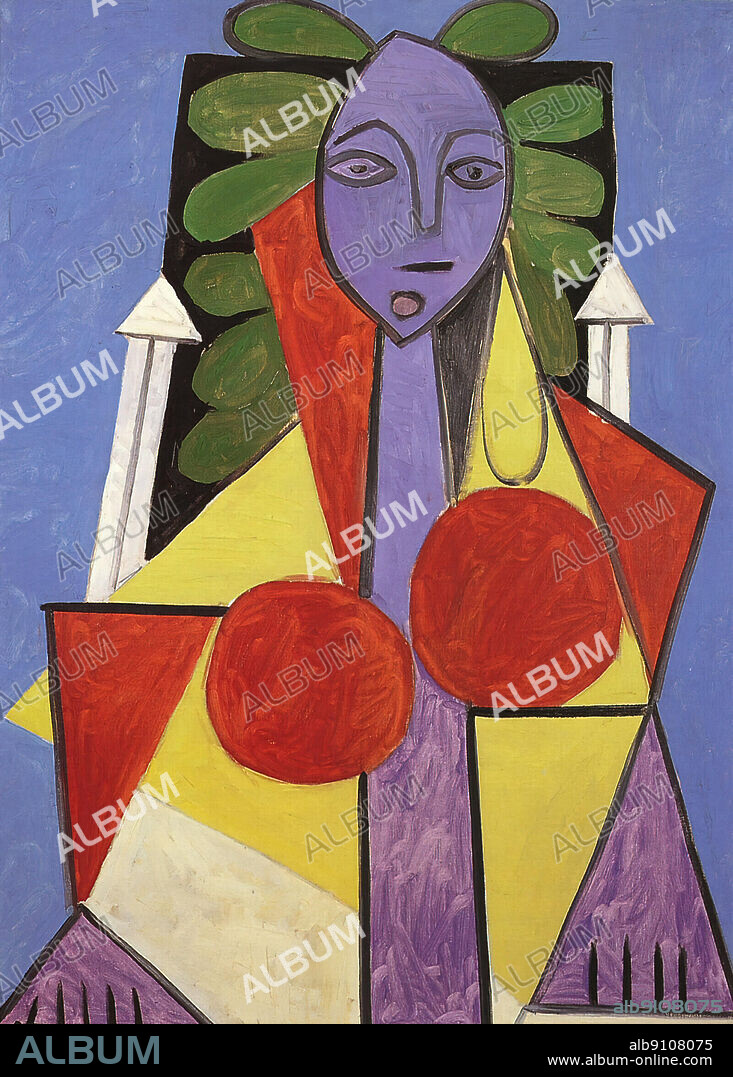 Pablo Picasso/ Mujer en la silla Retrato de Francoise Gilot, 1946, 99×71 cm.