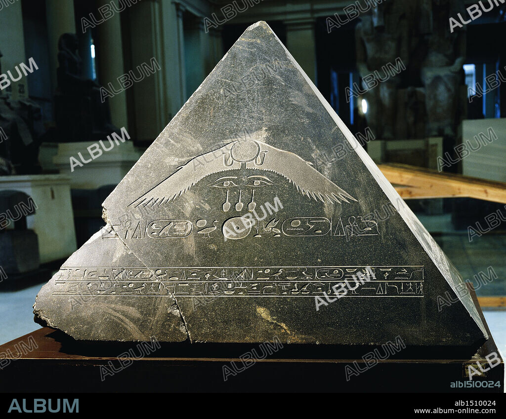 Egyptian civilization, Middle Kingdom, Dynasty XII - Pyramidion of Amenemhet III.