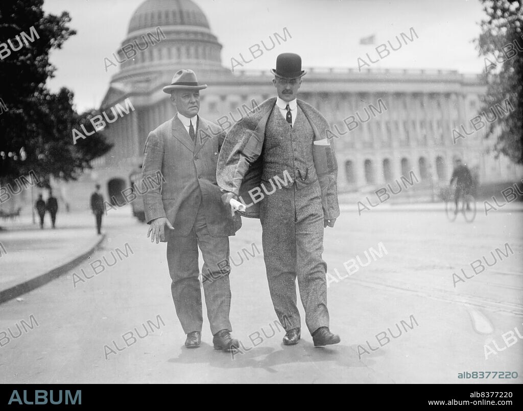 HARRIS & EWING. William Henry Ryan, Rep. from New York (left), 1909. [US politician William H. Ryan, Representative 1899-1909].