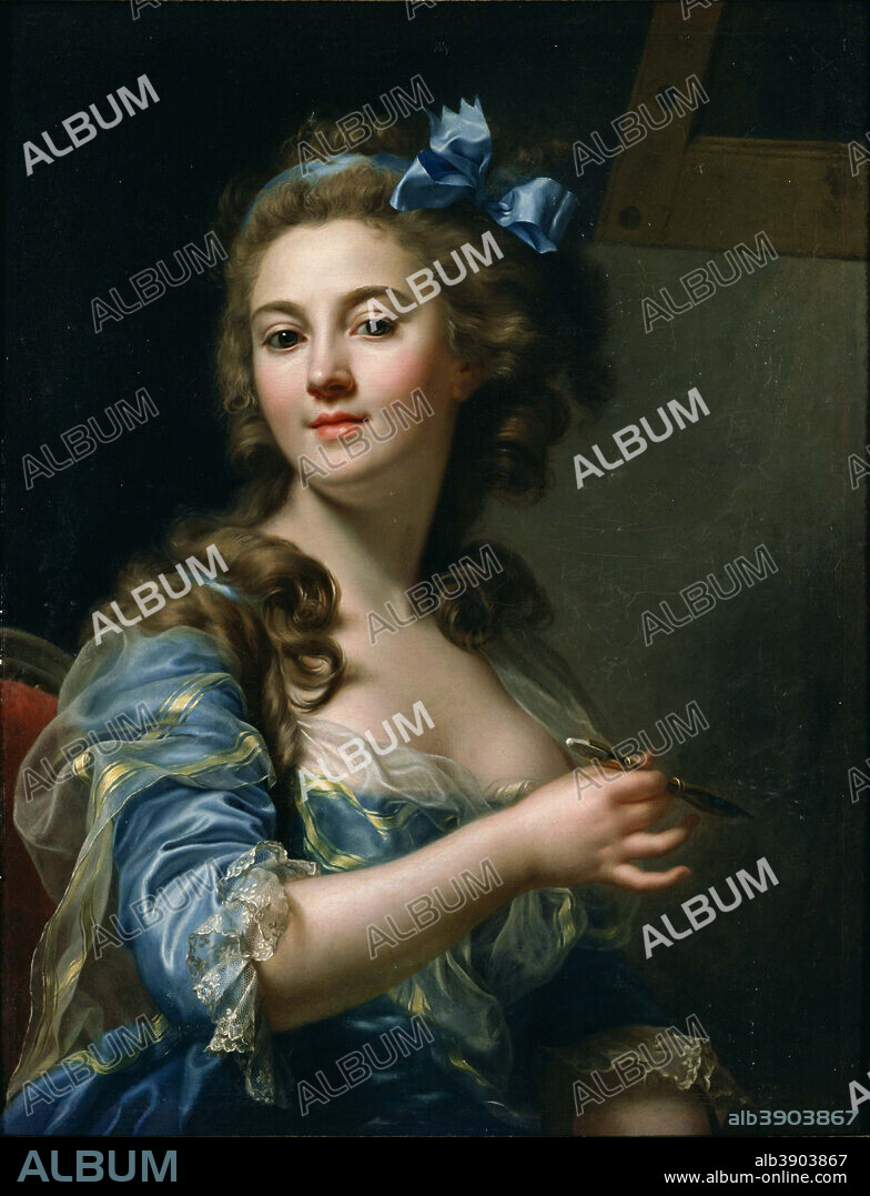 MARIE-GABRIELLE CAPET. Self-Portrait. Date/Period: Ca. 1783. Painting. Oil on canvas Oil on canvas. Height: 775 mm (30.51 in); Width: 595 mm (23.42 in).