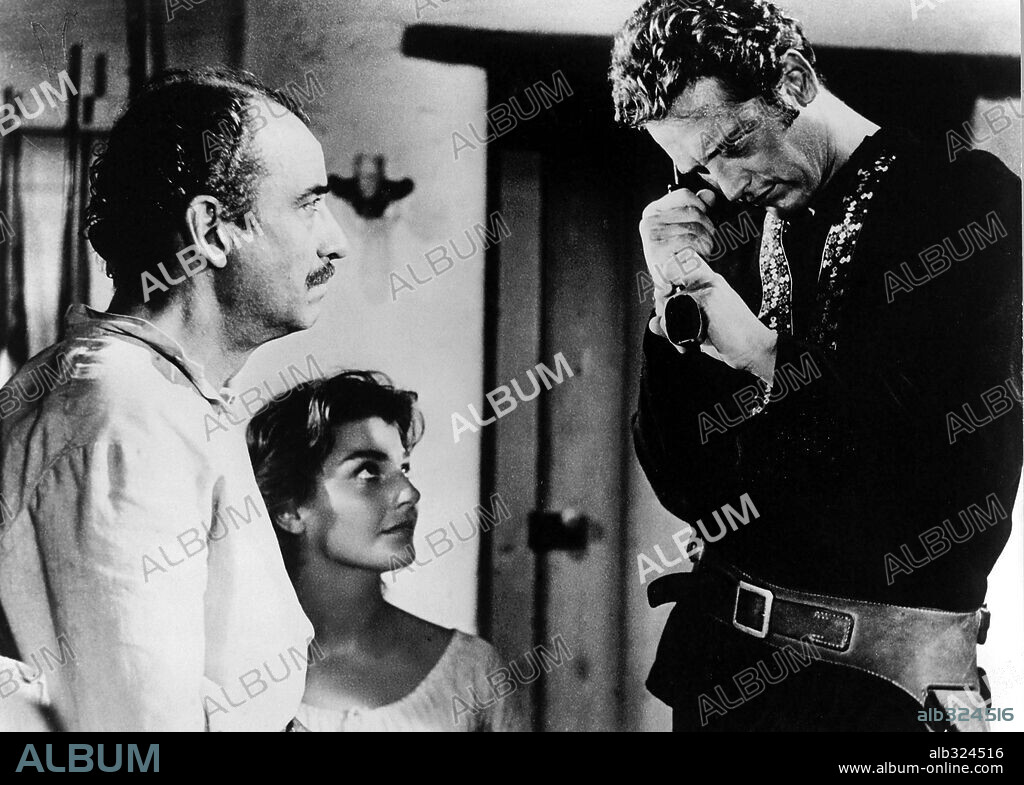 LITA MILAN y PAUL NEWMAN en EL ZURDO, 1958 (THE LEFT HANDED GUN), dirigida por ARTHUR PENN. Copyright WARNER BROTHERS.