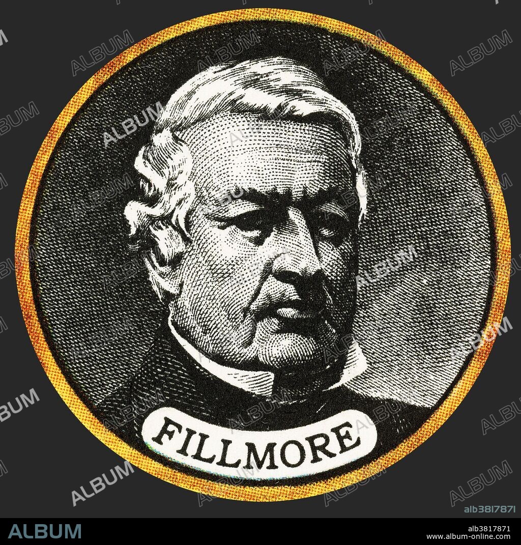 Millard Fillmore (January 7, 1800 - March 8, 1874) was the 13th President of the United States (1850-1853) and the last member of the Whig Party to hold the office of president. As Zachary Taylor's Vice President, he assumed the presidency after Taylor's death. He opposed the proposal to keep slavery out of the territories annexed during the Mexican-American War in order to appease the South and so supported the Compromise of 1850, which he signed, including the Fugitive Slave Act (Bloodhound Law) which was part of the compromise. On the foreign policy front, he furthered the rising trade with Japan and clashed with the French over Napoleon III's attempt to annex Hawaii and with the French and the British over the attempt of Narciso LÃ³pez to invade Cuba. After his presidency, he joined the Know-Nothing movement. Throughout the Civil War, he opposed President Lincoln and during Reconstruction supported President Johnson. He is consistently included in the bottom 10 of historical rankings of Presidents of the United States. He died in 1874, of the aftereffects of a stroke., at the age of 74. His last words were alleged to be, upon being fed some soup, "the nourishment is palatable.".