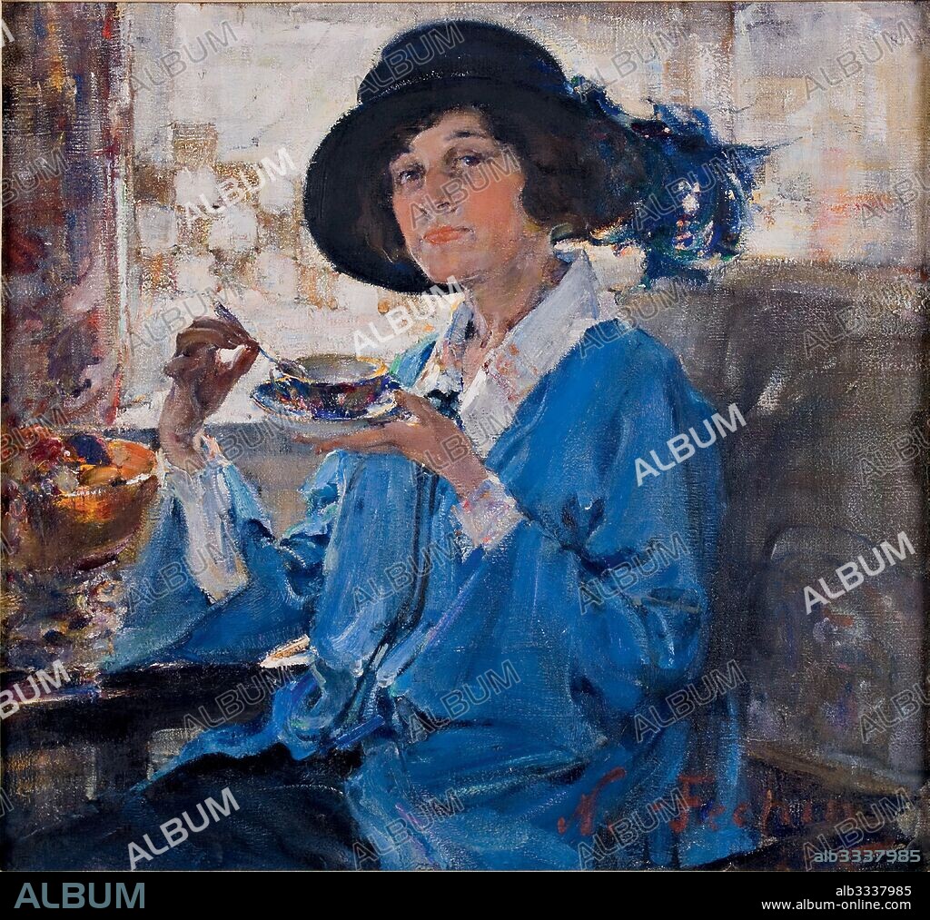 NIKOLAI IVANOVICH FESHIN. Tea in Santa Monica (Portrait of Mrs Krag).