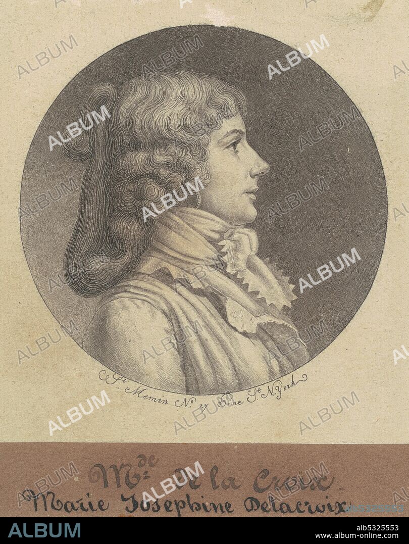 CHARLES BALTHAZAR JULIEN FEVRET DE SAINT-MEMIN. Marie Josephine Delacroix, 1797.