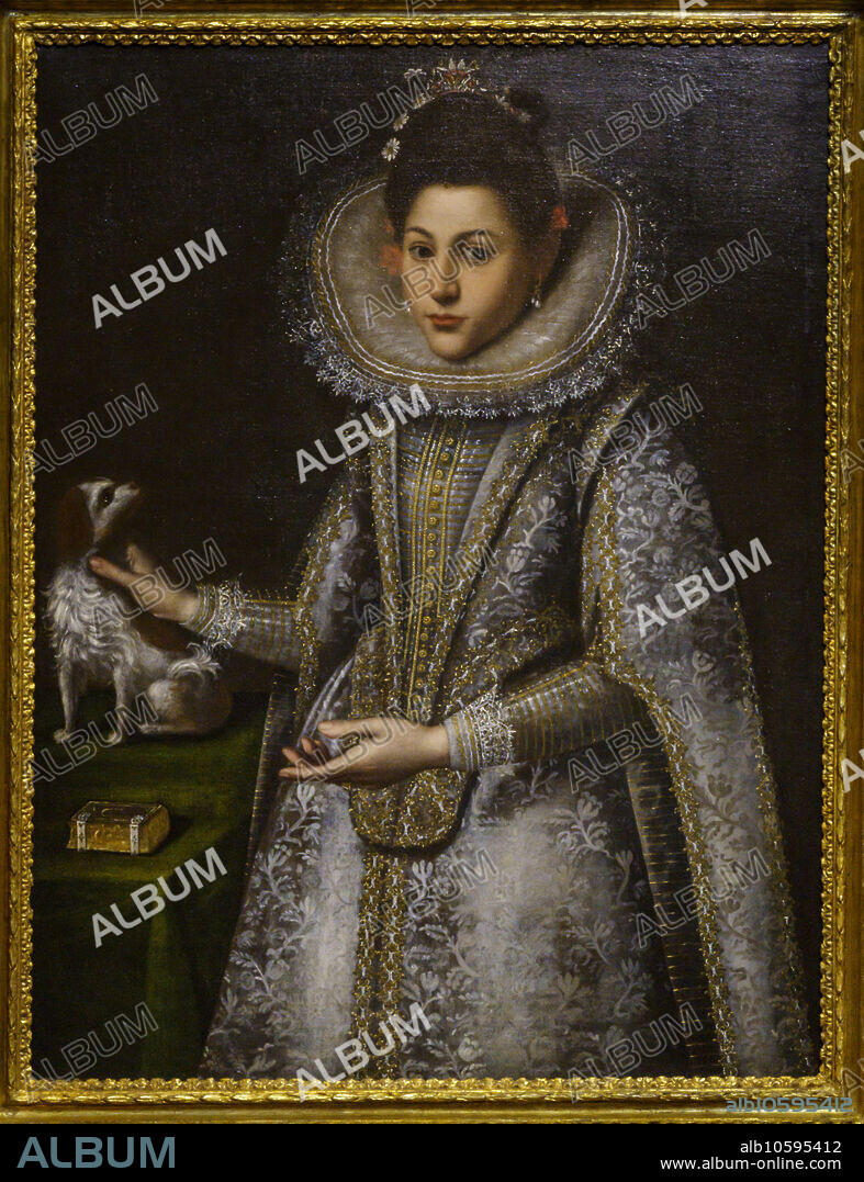 girl with dog and prayer book, Ottavio Leon, Nins, portraits of children s. XVI-XIX, Sa Bassa Blanca Museum (msbb). Yannick Vu and Ben Jakober , Alcudia, Majorca, Spain.
