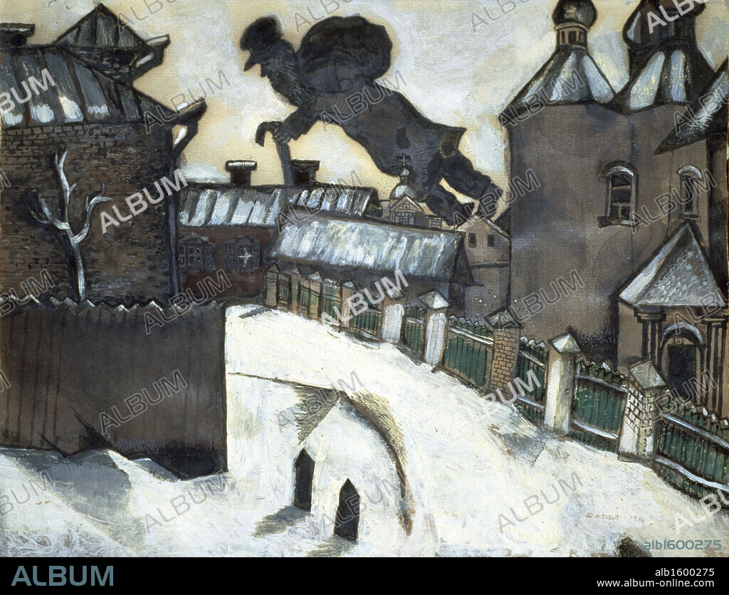 Above Vitebsk by Marc Chagall, 1914, 1887-1985, Private Collection.