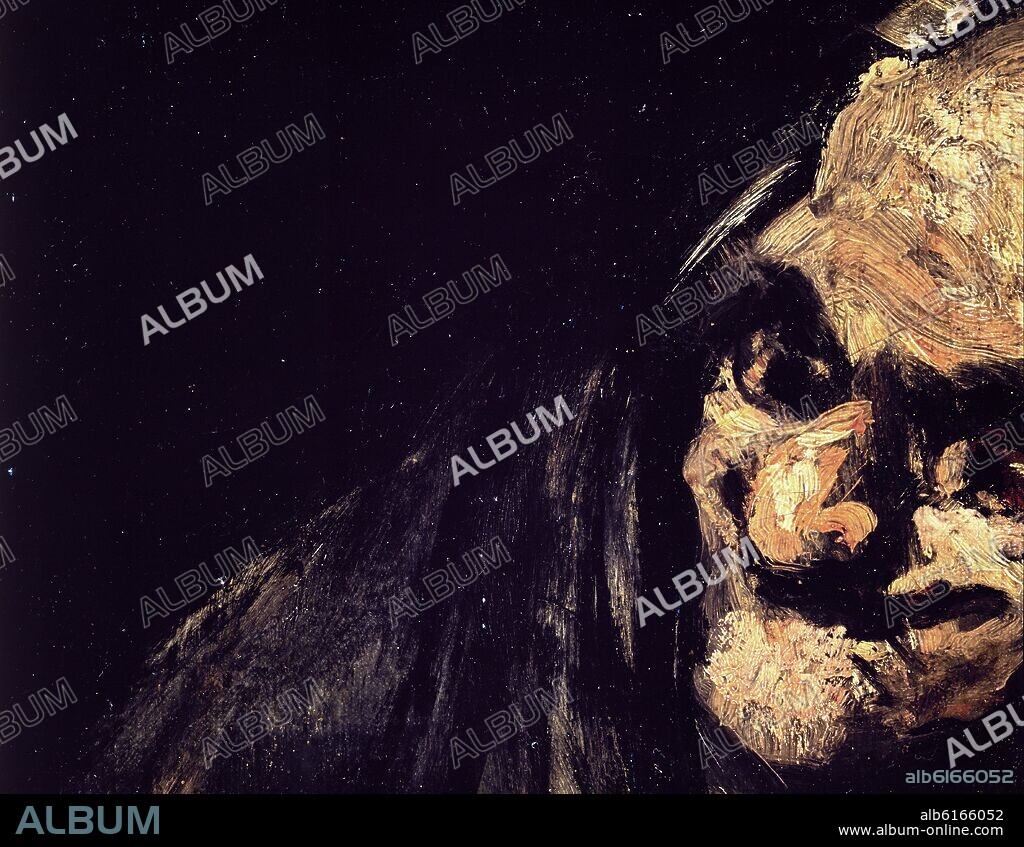 FRANCISCO DE GOYA. DOS VIEJOS COMIENDO - DETALLE - QUINTA DEL SORDO - 1821/1823 - O/L - NP 762 - PINTURAS NEGRAS - CONJUNTO 3401.