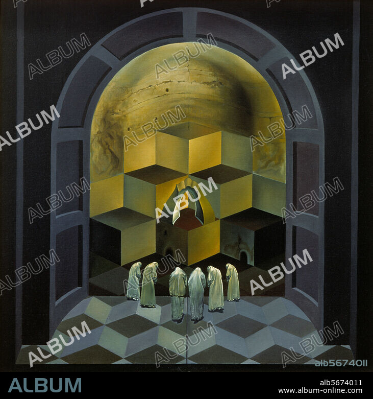 SALVADOR DALÍ. Dali, Salvador 1904-1989. "Skull of Zurbaran", 1956. Oil on canvas, 100.3 × 100.3cm. Washington, Hirshhorn Museum.