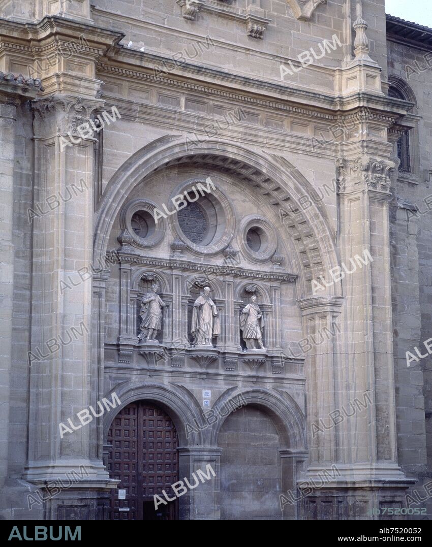 MARTIN DE BERATUA (S. XVIII)-ARQUITECTO. PORTADA MERIDIONAL O DEL SANTO DE LA CATEDRAL DE SANTO DOMINGO DE LA CALZADA - SIGLO XVIII.