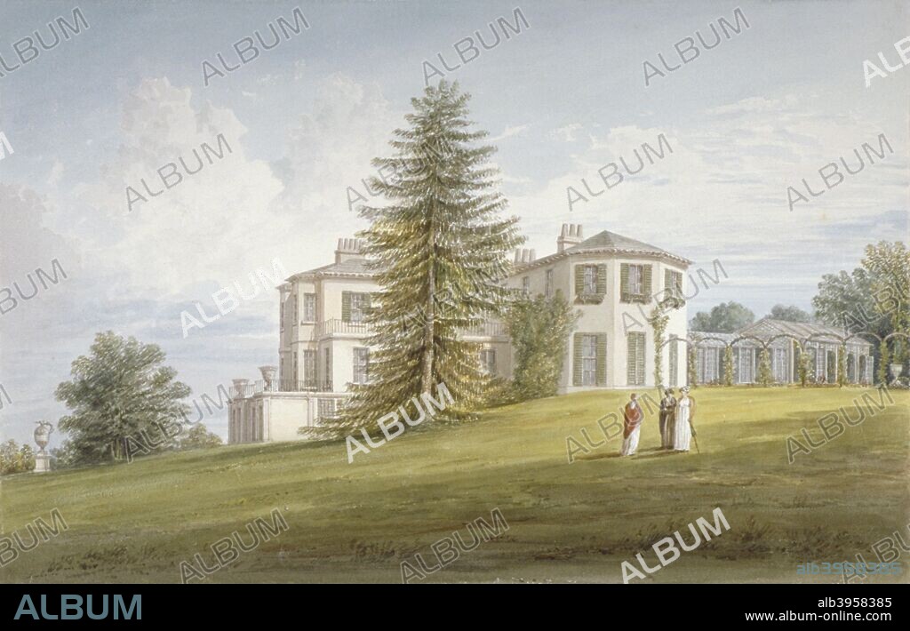 South-west view of Bromley Hill, Bromley, Kent, 1815. Bromley is now in the London borough of Kent.