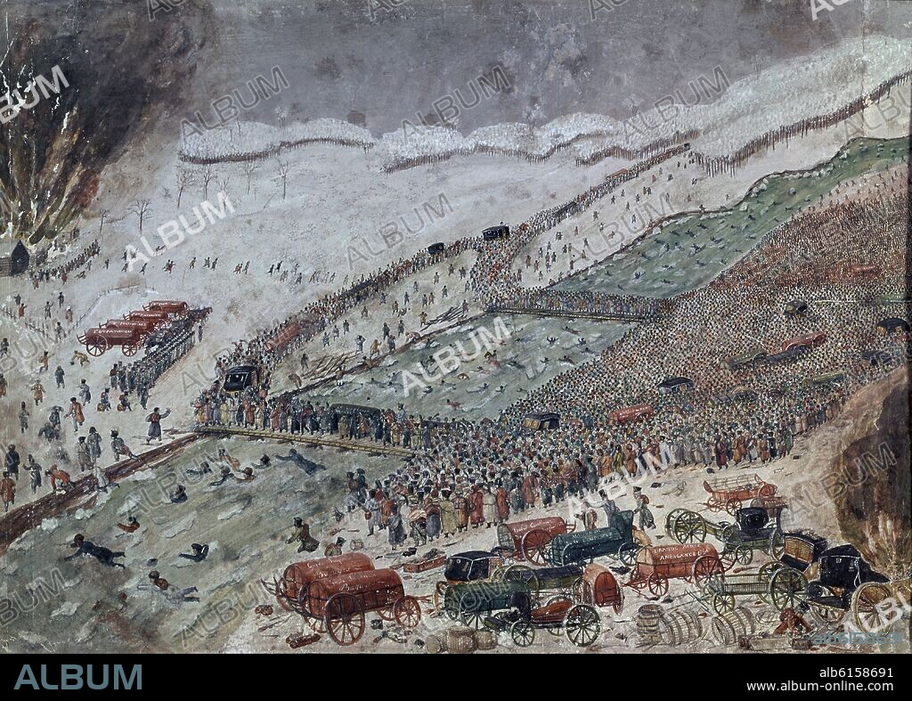 CAMPAÑA DE RUSIA - PASO DEL BEREZINA POR LOS FRANCESES ENTRE EL 26 Y EL 29 DE NOVIEMBRE DE 1812.