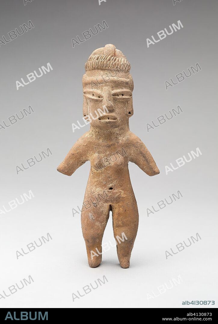 Female Figure. Tlatilco, Preclassic period; Valley of Mexico, Mexico. Date: 500 BC-300 BC. Dimensions: H. 16.8 cm (6 5/8 in.). Ceramic and pigment. Origin: Mexico.