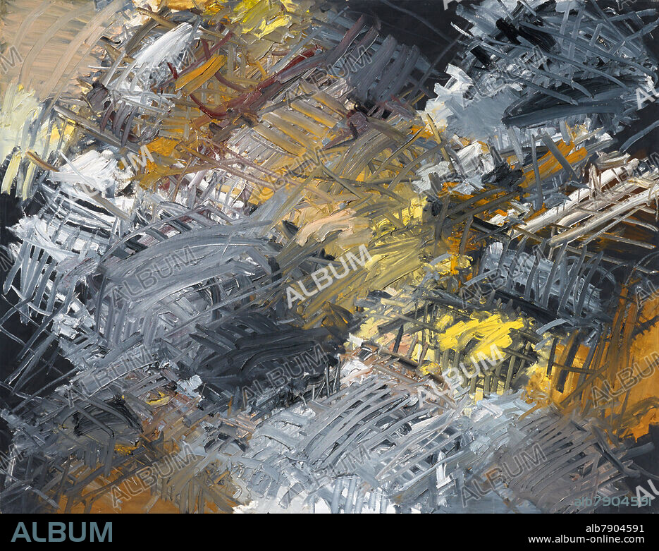 RUDOLF SCHOOFS. Schoofs, Rudolf<br />1932 Goch/Niederrhein - 2009 Stuttgart<br /><br />Ohne Titel. 1983. Öl auf Leinwand. 155 x 200cm. Signiert und datiert (geritzt) unten mittig: Rud. Schoofs 1983. Rahmen. Kunsthandel, Van Ham.