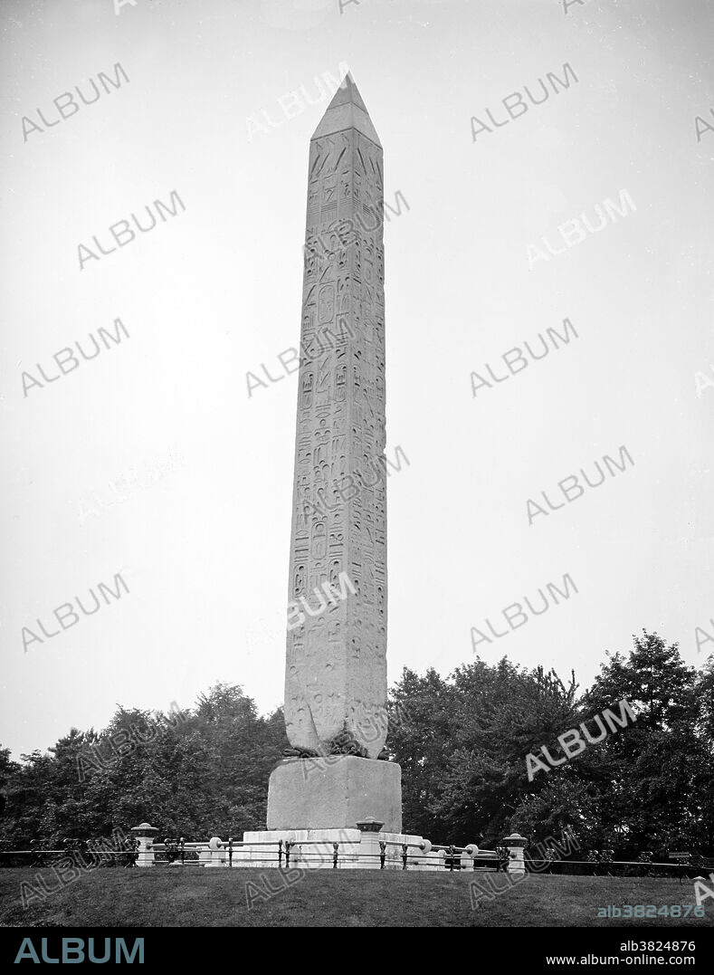 Cleopatra's needle in Central Park, New York, credited to the Detroit Publishing Company, 1903. Cleopatra's Needle is the popular name for each of three Ancient Egyptian obelisks re-erected in London, Paris, and New York City during the 19th century. All three needles are genuine Ancient Egyptian obelisks, but their shared nickname is a misnomer, as they have no connection with Queen Cleopatra VII of Egypt, and were already over a thousand years old in her lifetime. The London and New York obelisks were originally made during the reign of the 18th Dynasty Pharaoh Thutmose III. The Paris obelisk dates to the reign of Ramesses II in the 19th Dynasty and was the first to be moved and re-erected. The New York City needle was erected in Central Park on February 22, 1881.