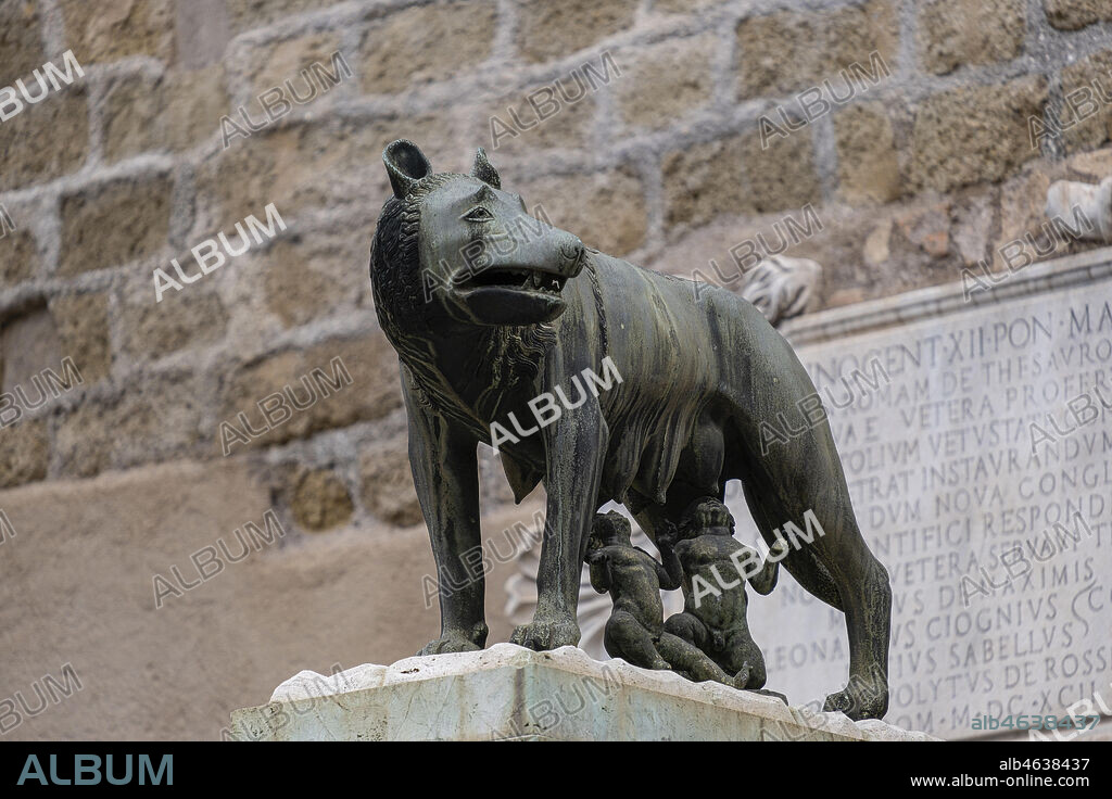 Luperca, the she-wolf who according to Roman mythology nursed Romulus and Remus, founders of Rome, Rome, Lazio, Italy.