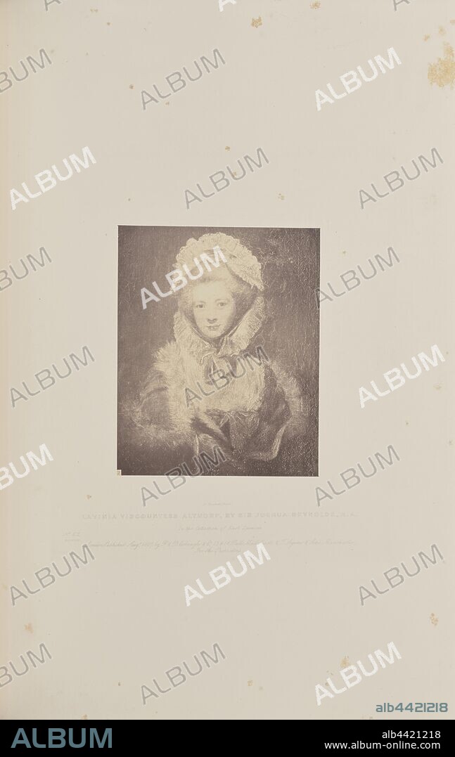 Lavinia Viscountess Althorp, by Sir Joshua Reynolds, R.A., Robert Howlett (British, 1831 - 1858), London, England, 1858, Albumen silver print, 18.4 × 14.9 cm (7 1/4 × 5 7/8 in.).