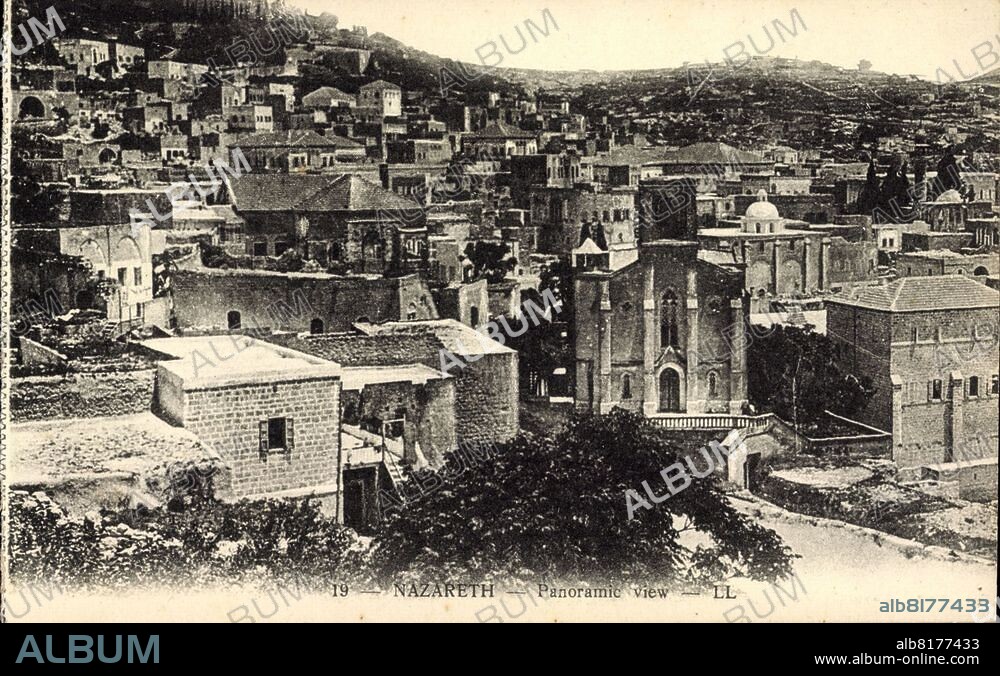 Nazareth Palästina, vue générale, general view of Nazareth.