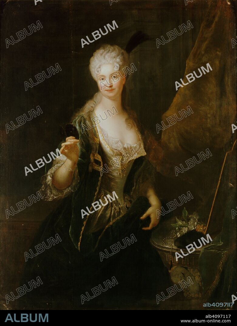 ANTOINE PESNE. Portrait of Dorothea Luise os Wittenhorst-Sonsfeld (1681-1746).