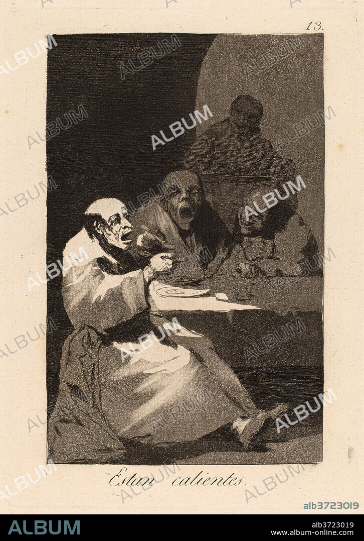 FRANCISCO DE GOYA. Los caprichos: Estan Calientes. Dated: published 1799. Dimensions: plate: 21.5 x 15.4 cm (8 7/16 x 6 1/16 in.)  sheet: 30.5 x 21.2 cm (12 x 8 3/8 in.). Medium: etching and burnished aquatint on laid paper.