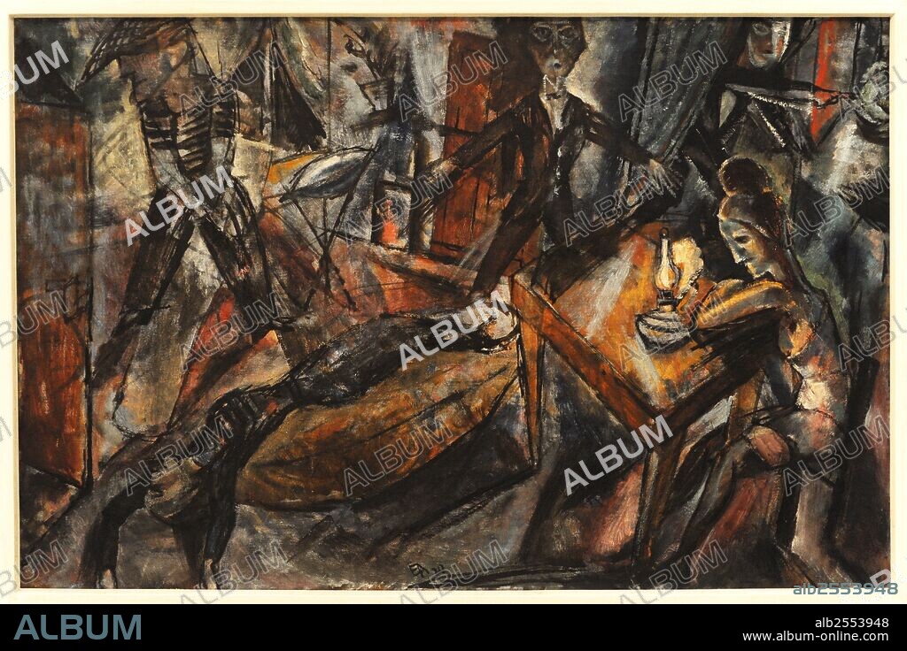 Egon Adler (1882-1963). Czech-American artist. Tragedy, 1920. Oil on canvas. National Gallery. Prague. Czech Republic.