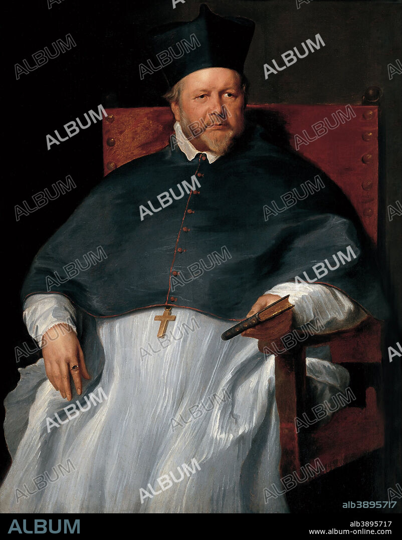ANTHONY VAN DYCK. Bishop Jan van Malderen. Date/Period: 1628 - 1631. Painting. Oil on board. Height: 1,250 mm (49.21 in); Width: 970 mm (38.18 in).